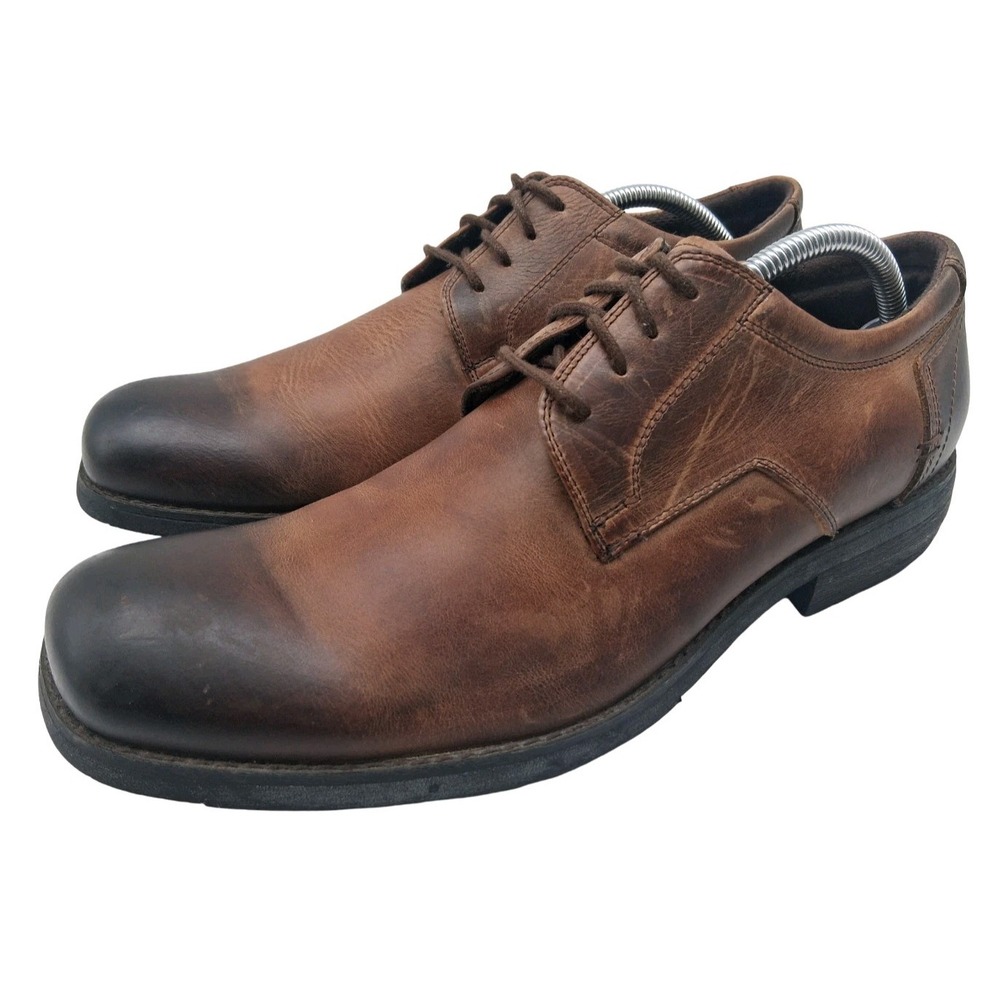 Bed Stu Shoes Mens Size 10 Brown Leather Square Toe Lace Up Casual Comfort